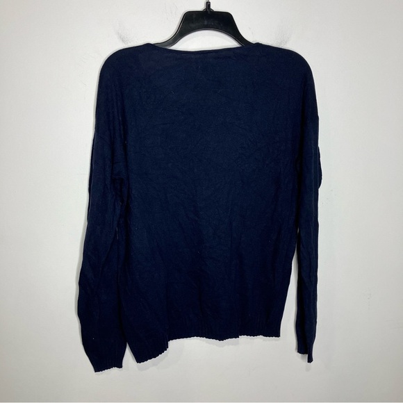 Gap pure navy blue cashmere blend pullover seater thin women’s size medium - Picture 7 of 7